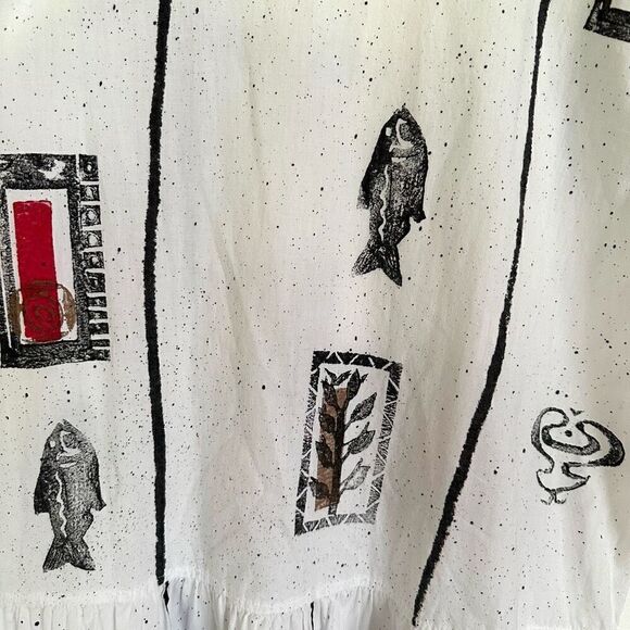 Play Alegre Art to Wear Vintage Hand Painted 1980s San Diego California Drop Wai - Picture 10 of 12